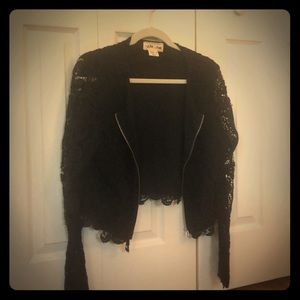 Lace crop jacket